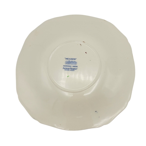 Alfred Meakin Meadow Harmony Shape Antique 9" Floral Rare Blue Yellow White Red - Picture 2 of 4